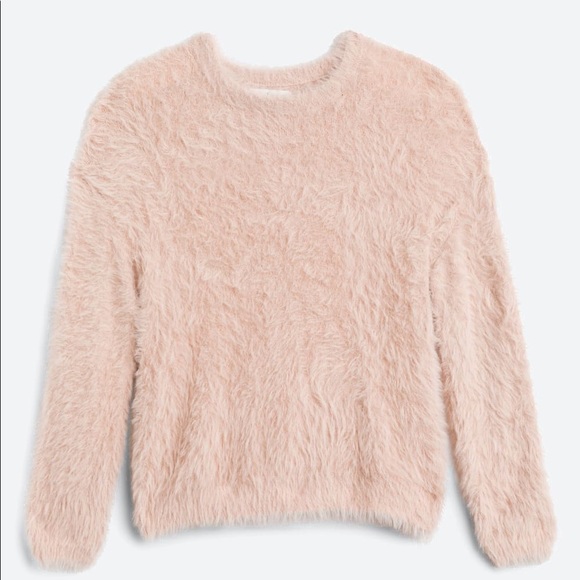 brand new William B fuzzy crop sweater with slit in the back - Picture 7 of 7